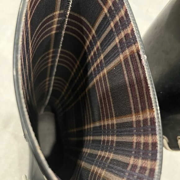 [37/7]See By Chloe white Lace Up Black Rain Boots - Picture 3 of 9